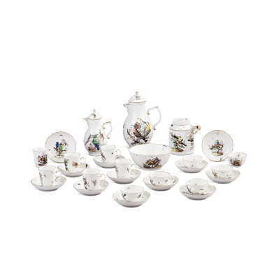 View full screen - View 1 of Lot 779. A Höchst porcelain ornithological coffee and hot chocolate service, circa 1755.