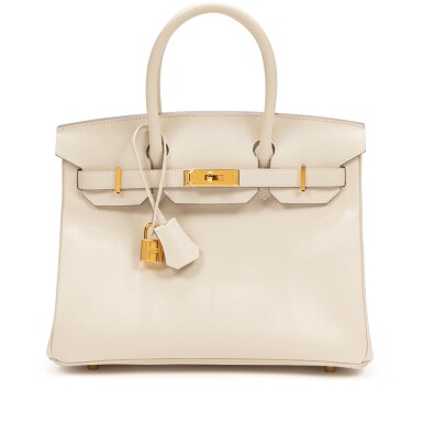 View full screen - View 1 of Lot 680. Craie Epsom Birkin 30 Gold Hardware, 2023.