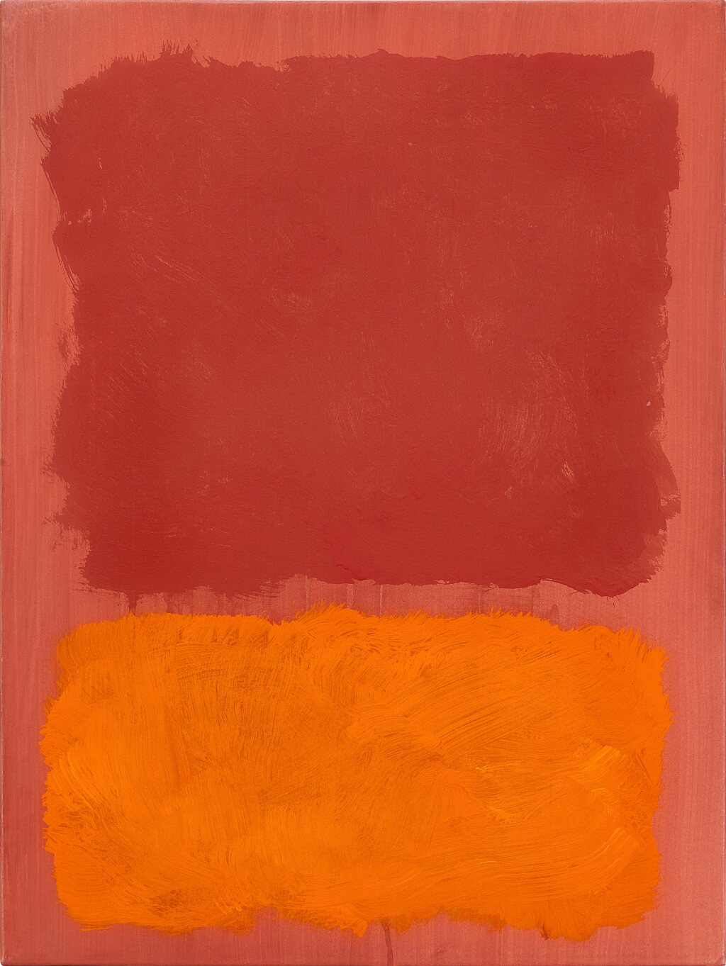 View full screen - View 1 of Lot 508. Untitled (Red and Orange on Salmon) | 無題(紅與橙色於橘粉色之上).