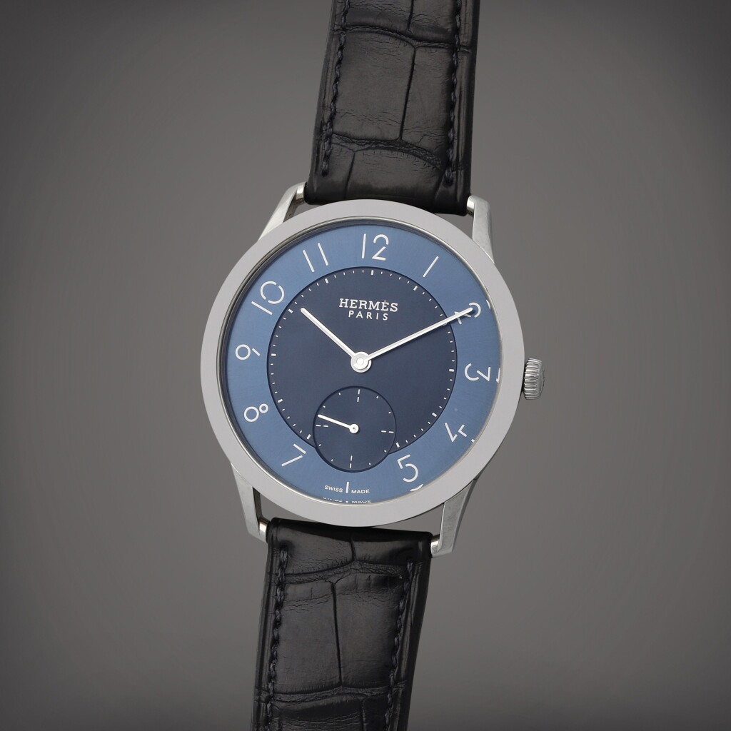 View full screen - View 1 of Lot 465. Slim d'Hermes, Reference CA2.810 | A stainless steel wristwatch | Circa 2018.