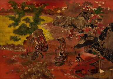 View full screen - View 1 of Lot 2024. Nguyen Quang Bao阮光保 | Les paysans (Farmers) 農民.