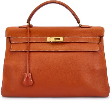 View full screen - View 1 of Lot 9817. Vintage Etrusque Togo Kelly 40 Retourné Gold Hardware, 1997.