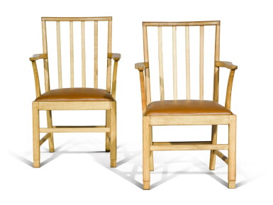 View full screen - View 1 of Lot 40. Set of Six Chairs and Two Armchairs.