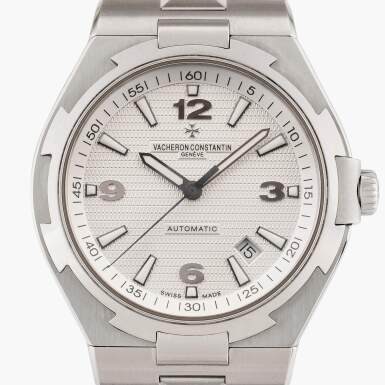 View full screen - View of Reference 47040 Overseas | A stainless steel automatic wristwatch with date and bracelet, Circa 2010.