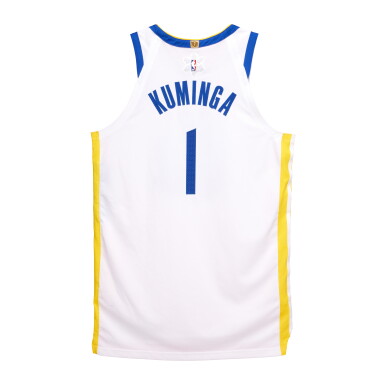 View full screen - View 1 of Lot 79. Jonathan Kuminga ‘Christmas Day’ Golden State Warriors 2025-2026 Game Issued Association Edition Jersey .