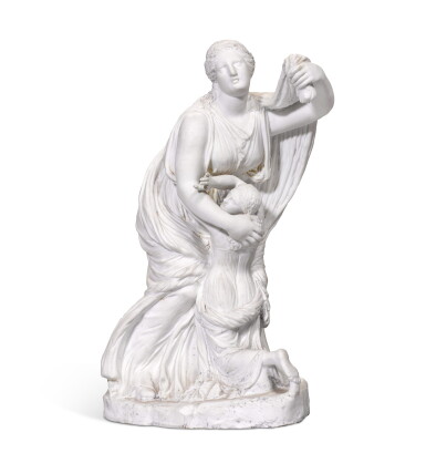 View full screen - View 1 of Lot 216. An Italian porcelain group Niobe and her daughter, Circa 1800.