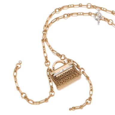 View full screen - View 1 of Lot 153. Rose Gold, White Gold and Diamond Précieux Kelly Pendant Necklace, 2026.