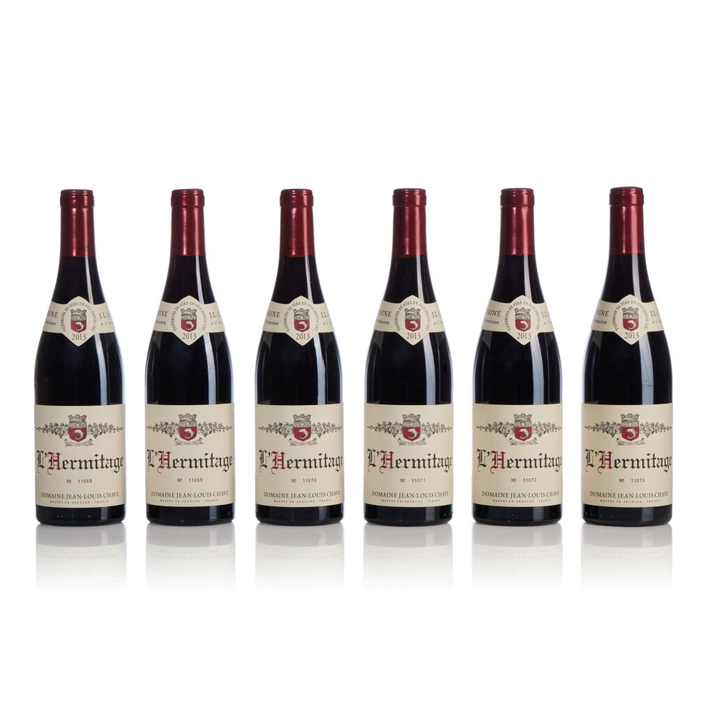 View full screen - View 1 of Lot 484. Hermitage Rouge 2013 Jean-Louis Chave (6 BT).