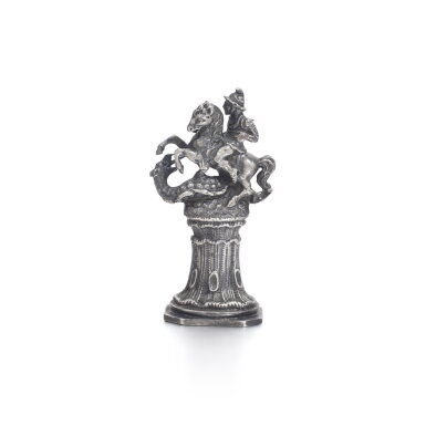 View full screen - View 1 of Lot 1003. Silver hand seal, mid-19th century.