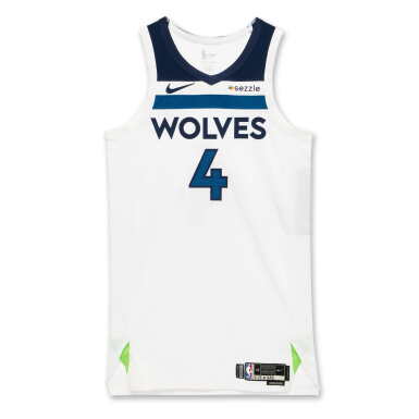 View full screen - View 1 of Lot 9. Rob Dillingham ‘Rookie Debut’ Minnesota Timberwolves Game Worn Association Edition Jersey | Matched to 2 Games.