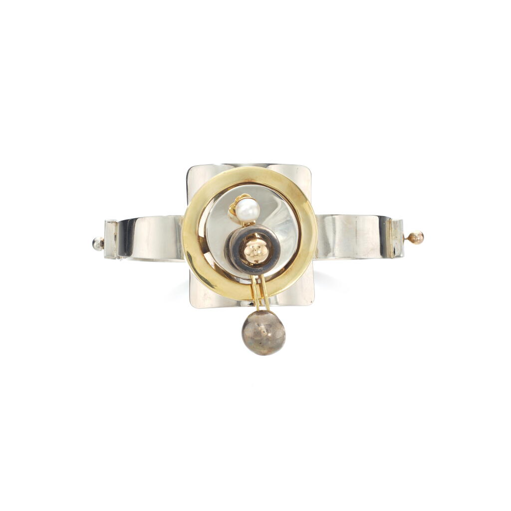 View full screen - View 1 of Lot 1173. Gold and cultured pearl choker, 'Macchina Polverizzante', circa 1969.