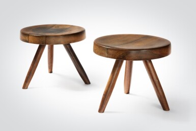 View full screen - View 1 of Lot 77. Pair of "Berger" Stools.
