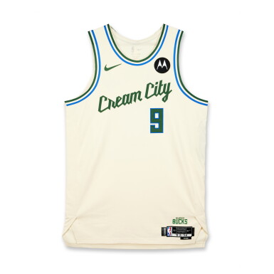 View full screen - View 1 of Lot 46. Bobby Portis Jr. Milwaukee Bucks 2025-2026 Game Worn City Edition Jersey .