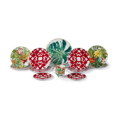 View full screen - View 1 of Lot 190. Porcelain Balcon du Guadalquivir and Passifolia Dining Set.