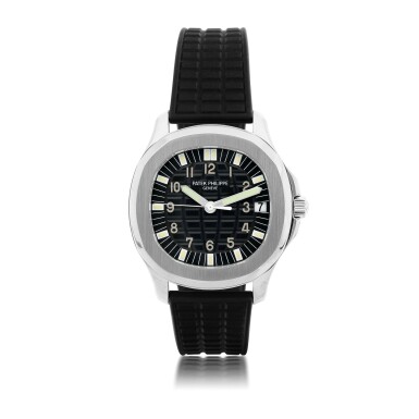 View full screen - View 1 of Lot 74. PATEK PHILIPPE | REFERENCE 5065 AQUANAUT A STAINLESS STEEL AUTOMATIC WRISTWATCH WITH DATE, MADE IN 1999.