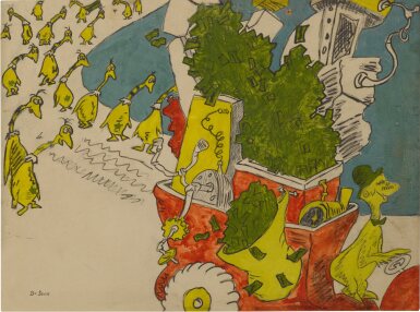 View full screen - View 1 of Lot 1129. Seuss, Dr. (Theodor Seuss Geisel) | "You want stars like a Star-Belly Sneetch...?".
