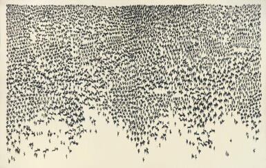 View full screen - View 1 of Lot 79. LOUIS LE BROCQUY, R.H.A. | THE MASSING OF THE ARMIES.