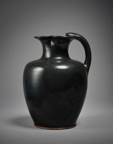 View full screen - View 1 of Lot 302. An Attic Black-Glazed Trefoil Oinochoe, circa mid-5th Century B.C..