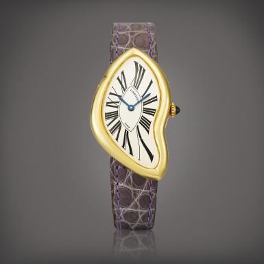 View full screen - View 1 of Lot 2263. Crash | A limited edition yellow gold wristwatch, Circa 1991 | 卡地亞 | CRASH | 限量版黃金腕錶,約1991年製.