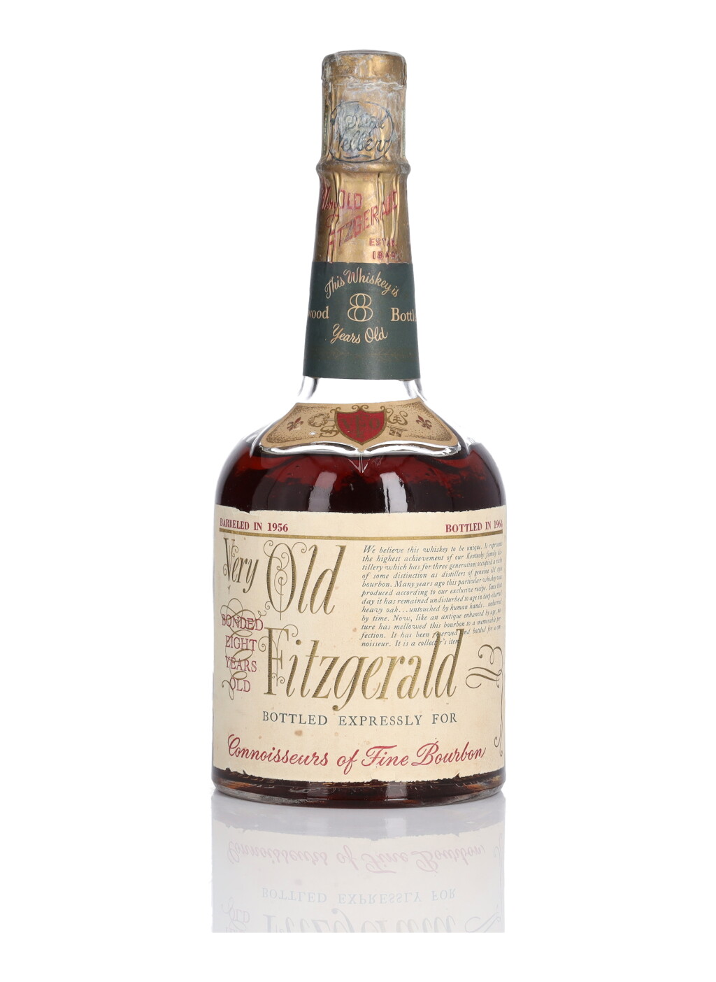 View full screen - View 1 of Lot 324. Very Old Fitzgerald 8 Year Old 100 Proof 1956 (1 Bottle 4/5 Quart).
