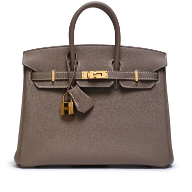 View full screen - View 1 of Lot 70. Etoupe Togo Birkin 25 Gold Hardware, 2018.