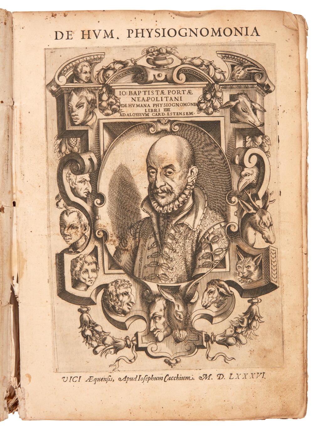 View full screen - View 1 of Lot 105. Della Porta, De humana physiognomia, Vico Equense, 1586, contemporary limp vellum.