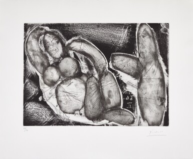 View full screen - View 1 of Lot 112. Modèle et Peintre (B. 1388; Ba. 1410).