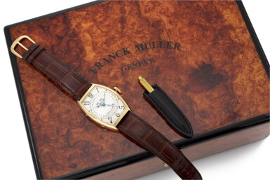 View full screen - View 1 of Lot 72. CINTREE CURVEX MASTER CALENDAR, REFERENCE 5850MC YELLOW GOLD TRIPLE CALENDAR WRISTWATCH (OROLOGIO DA POLSO IN ORO GIALLO CON DATARIO ED INDICATORE GIORNO E MESE) CIRCA 2005 | FRANCK MULLER .