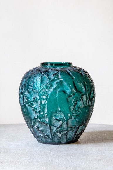 View full screen - View 1 of Lot 326. "Perruches" Vase.