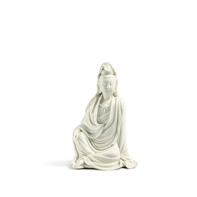 View full screen - View 1 of Lot 219. A 'Dehua' seated figure of Guanyin, Qing dynasty, 18th / 19th century.