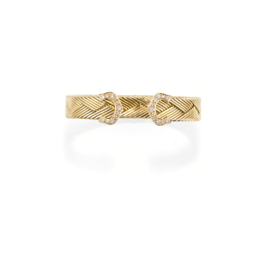 View full screen - View 1 of Lot 181. BRACELET JONC DIAMANTS, "C DE CARTIER", CARTIER | DIAMOND BANGLE BRACELET, 'C DE CARTIER', CARTIER.