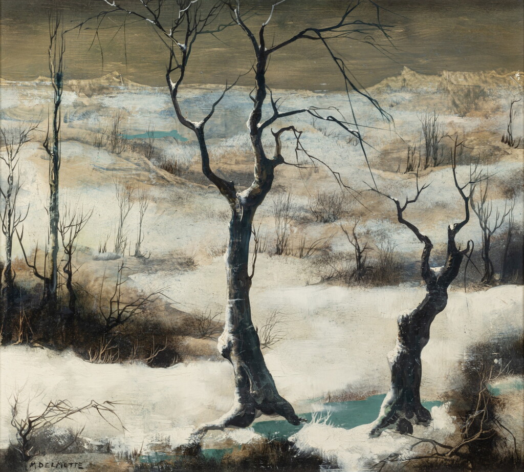 View full screen - View 1 of Lot 148. Snow landscape | Paysage de neige.