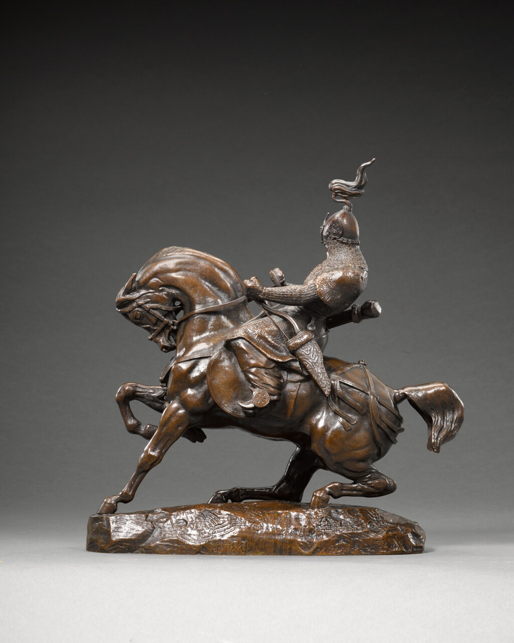 View full screen - View 1 of Lot 14. Guerrier Tartare arrêtant son cheval (Tartar Warrior Halting his Horse).