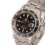 ROLEX | Submariner, Ref. 1680, A Stainless Steel Wristwatch with MK4 “Red Submariner” Dial and Bracelet, Circa 1972