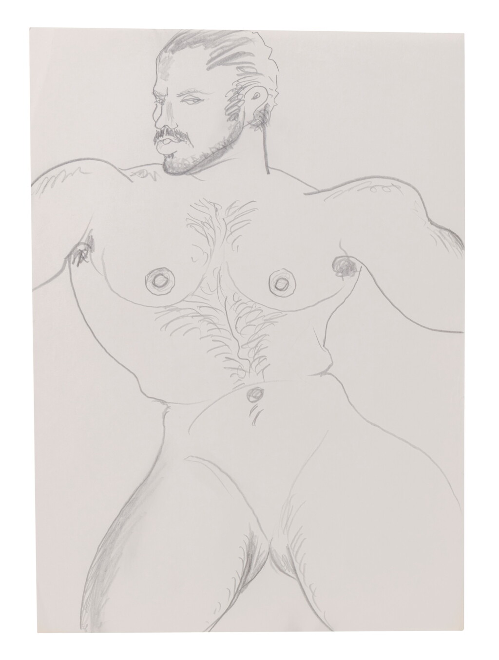 View full screen - View 1 of Lot 55. Male nude, circa 1985.