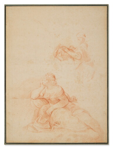 View full screen - View 1 of Lot 293. Two studies of a women, one seated.