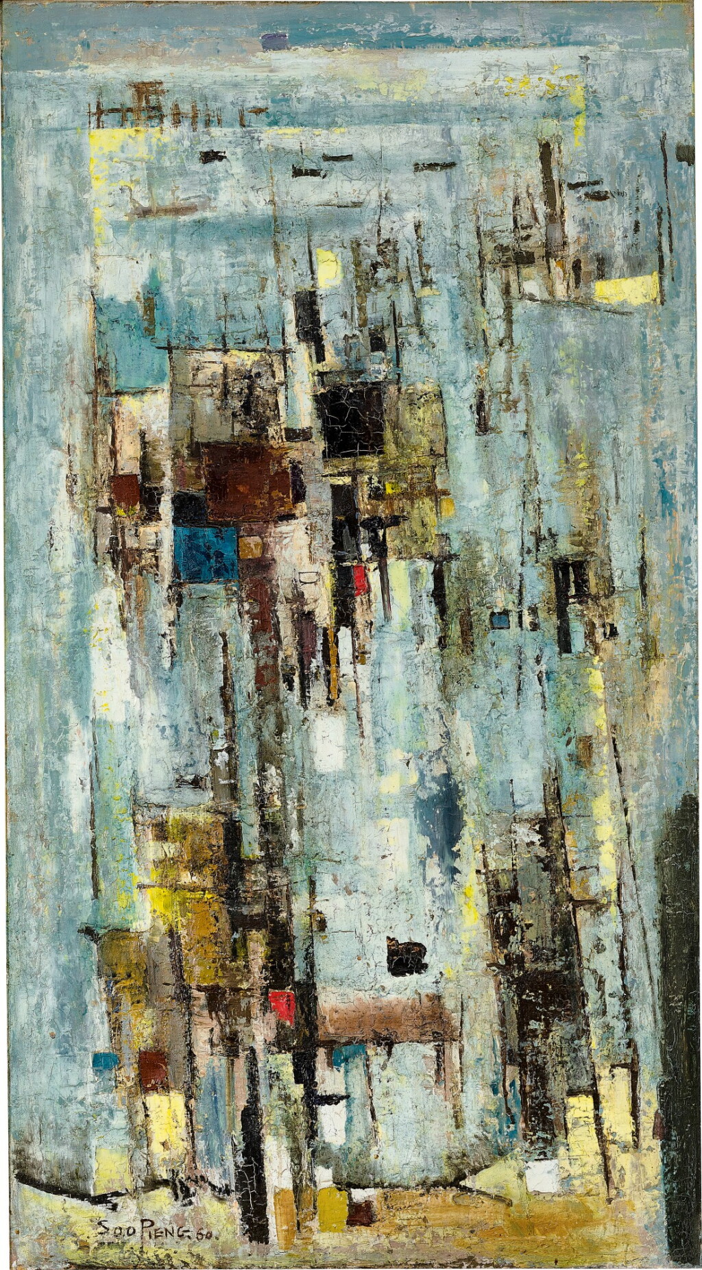 View full screen - View 1 of Lot 787. Cheong Soo Pieng 鍾泗濱 | House by the Water 水邊的房子.