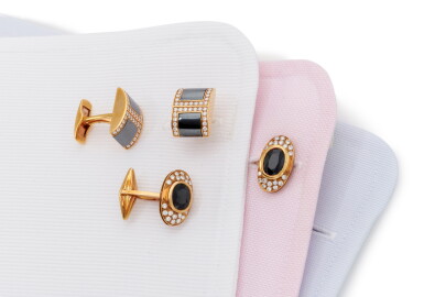 View full screen - View 1 of Lot 150. TWO PAIRS OF CUFFLINKS (DUE PAIA DI GEMELLI) .