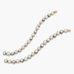 Pair of Natural Pearl and Diamond Bracelets