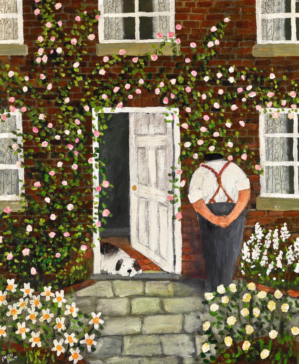 View full screen - View 1 of Lot 146. GARY BUNT | RAMBLING ROSES.