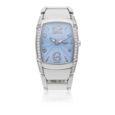 View full screen - View 1 of Lot 155. PARMIGIANI FLEURIER | STAINLESS STEEL AND DIAMOND-SET WRISTWATCH WITH BRACELET CIRCA 2015.
