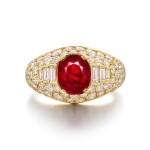 'Trombino' Ruby and Diamond Ring | 寶格麗 | 'Trombino' 3.02克拉 天然 「緬甸」未經加熱紅寶石 配 鑽石 戒指