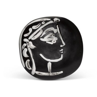 View full screen - View 1 of Lot 12. Profil de Jacqueline (A. R. 385).