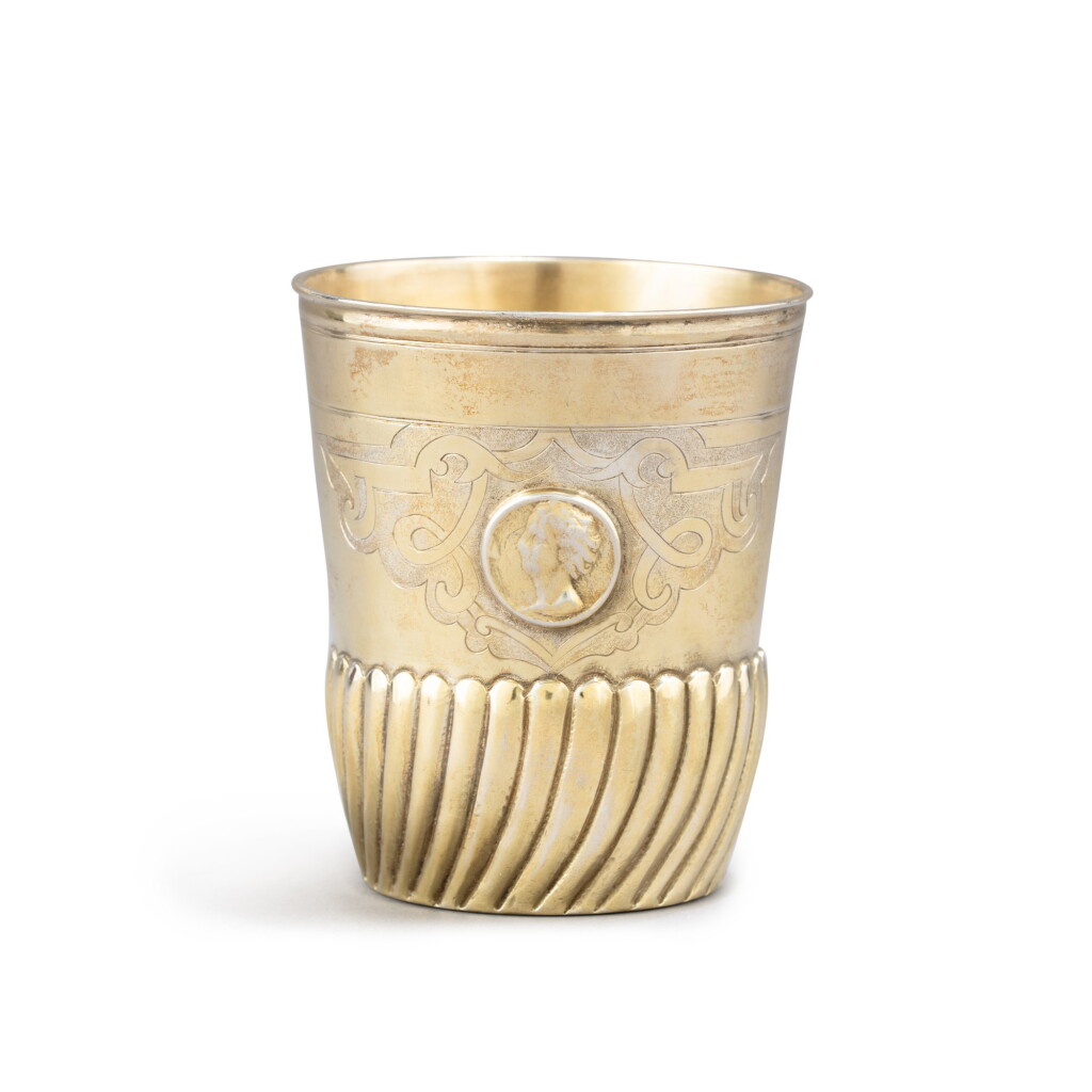 View full screen - View 1 of Lot 265. A German silver-gilt beaker, Johann II Pepfenhauser, Augsburg, circa 1695-1700.