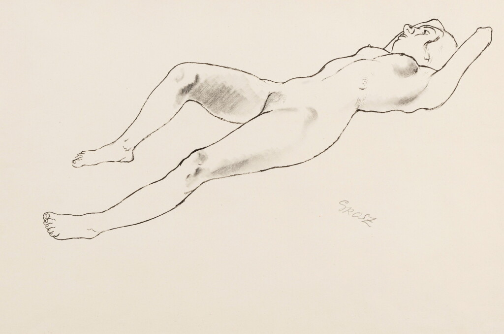 View full screen - View 1 of Lot 266. Liegender Weiblicher Akt.