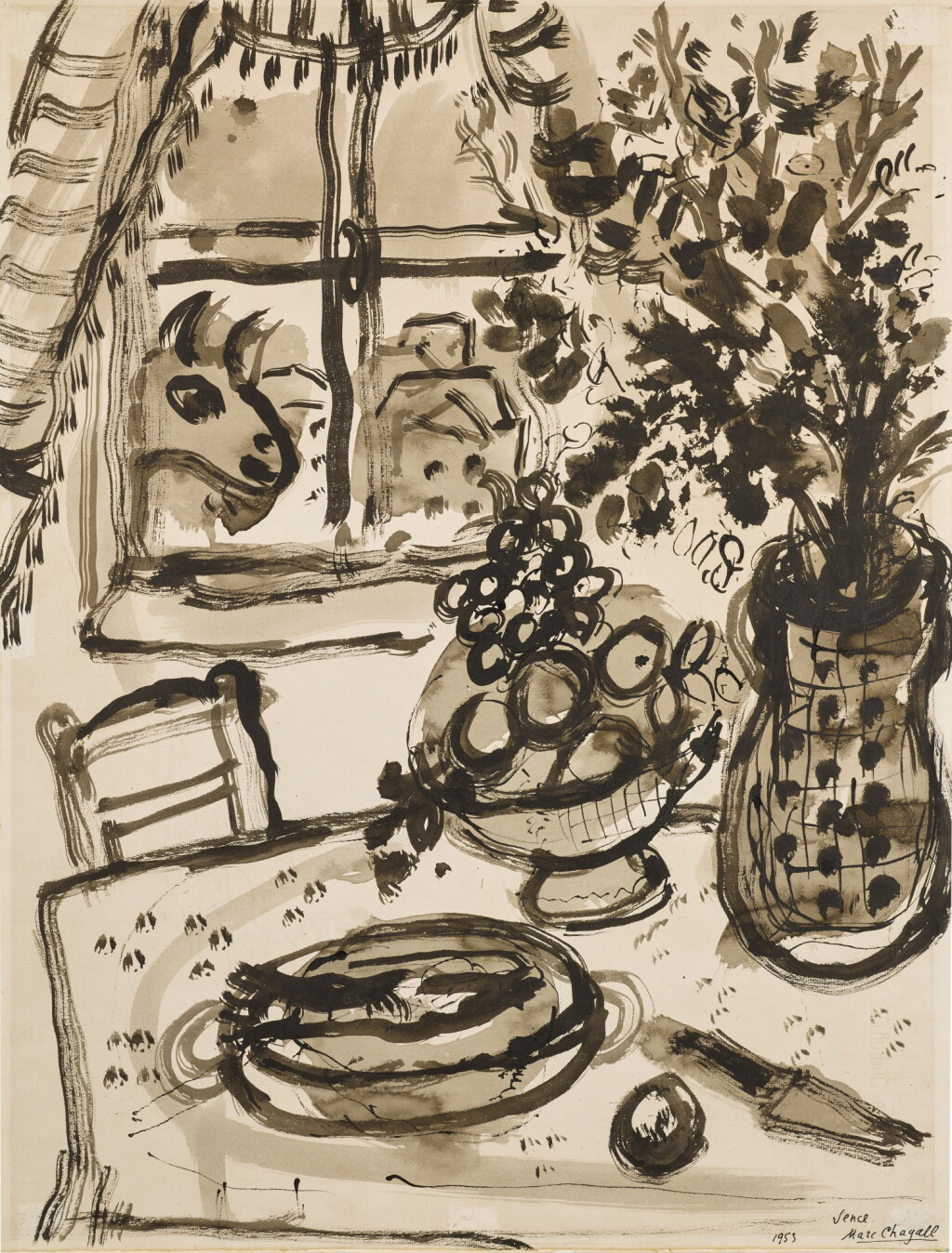 View full screen - View 1 of Lot 5. Nature morte devant la fenêtre.