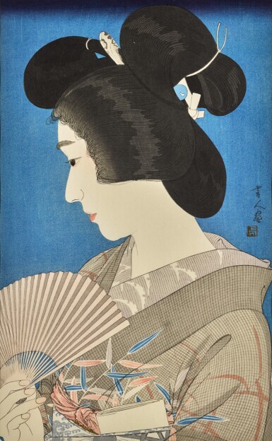 View full screen - View 1 of Lot 36. TORII KOTONDO (1900–1976), SUMMER GEISHA (NATSUKO) | SHOWA PERIOD, 20TH CENTURY.