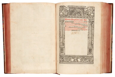 View full screen - View 1 of Lot 258. Vergil, Opera Vergiliana, Lyon, 1517, later half calf.
