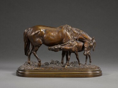 View full screen - View 1 of Lot 74. A Mare and Foal.