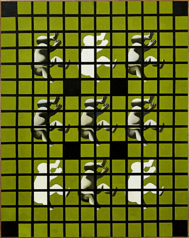 View full screen - View 1 of Lot 557. Wang Guangyi 王廣義 | Mass Produced Holy Infant: Green 批量生產的聖嬰 - 綠色.